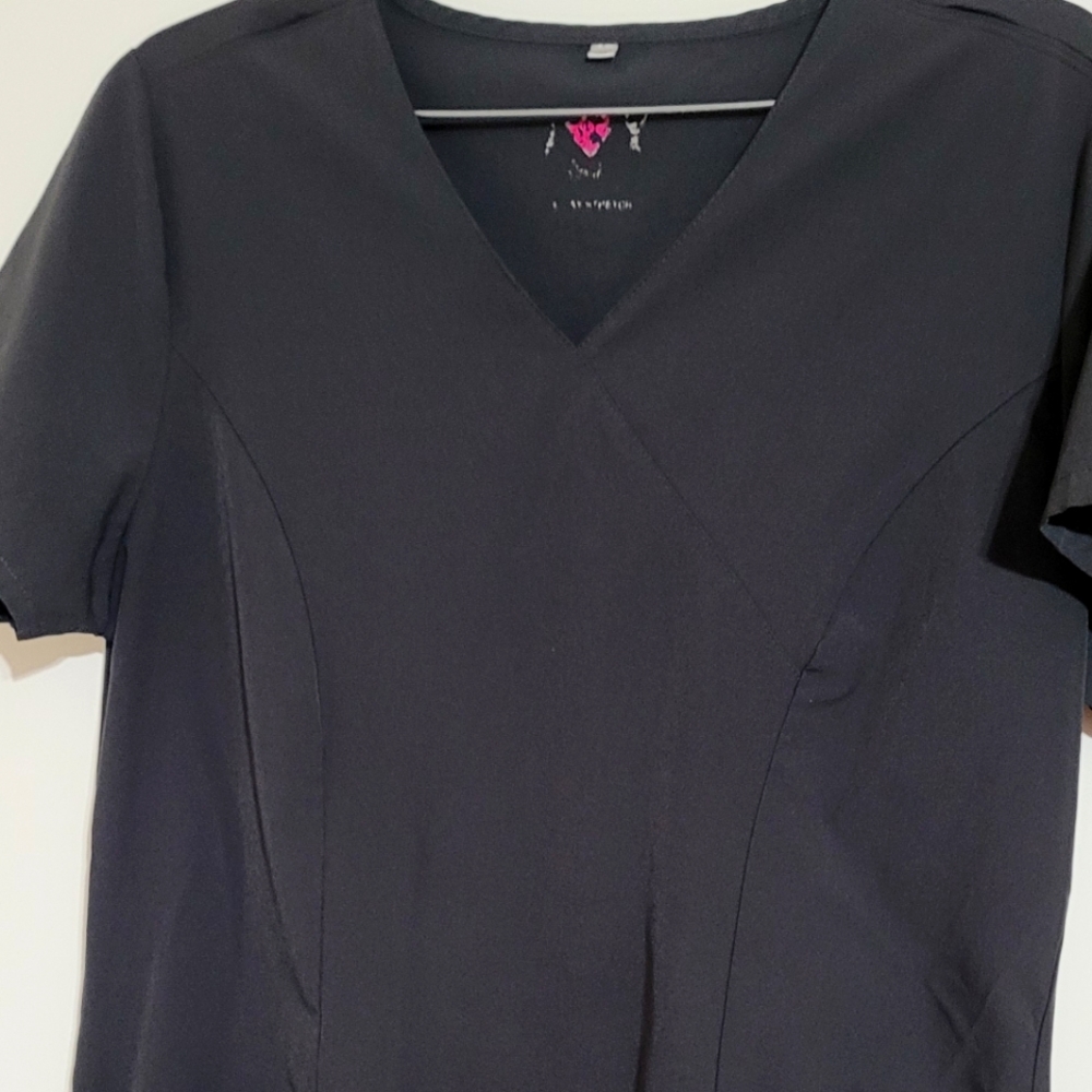 Dark grey scrub top